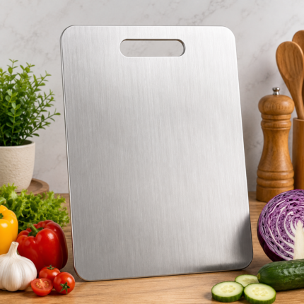 Premium Stainless Steel Anti-Bacterial Chopping Board For Kitchen (1 Pc)