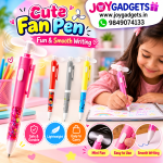 2 in 1 Creative Handheld Mini Pocket Size Fan With Smooth Writing Ballpoint Pen {Random Design}