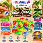 Glass Gem Stone, Flat Round Marbles Pebbles For Vase Fillers, Attractive Pebbles For Aquarium Fish Tank.
