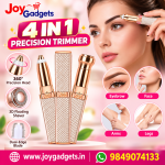 Eyebrow Trimmer for Women, 2 in 1 Rechargeable Facial Hair Remover with Replaceable Heads