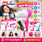 Nova NV-1290 1000 w Foldable  hair driyer to make your hair styling for easy portable & storage