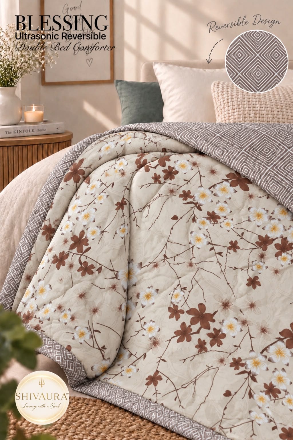 WhatsApp Image 2026-09-22 at 7.15.50 PM (2) Ultrasonic Reversible Double Bed AC Comforters by Size: 90x100 inches Fabric: Imported Glace Cotton (Cotton Feel) - Image 1