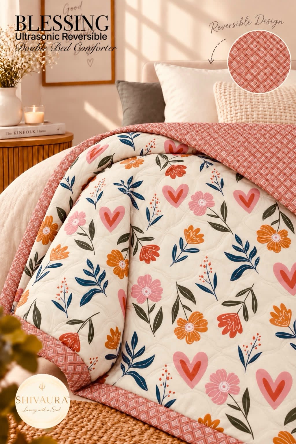 WhatsApp Image 2026-09-22 at 7.15.51 PM (1) Ultrasonic Reversible Double Bed AC Comforters by Size: 90x100 inches Fabric: Imported Glace Cotton (Cotton Feel) - Image 1