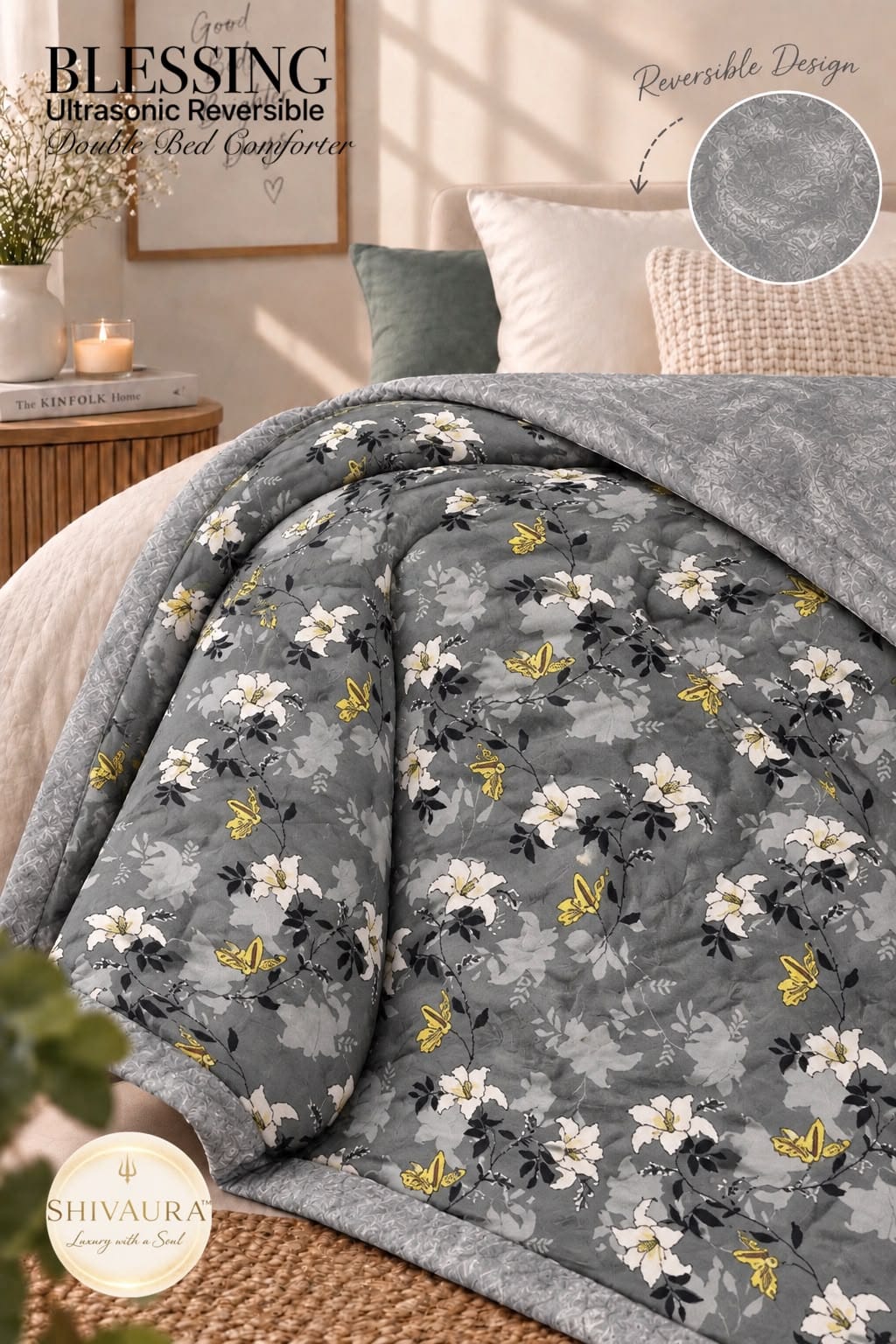 WhatsApp Image 2026-09-22 at 7.15.51 PM (2) Ultrasonic Reversible Double Bed AC Comforters by Size: 90x100 inches Fabric: Imported Glace Cotton (Cotton Feel) - Image 1