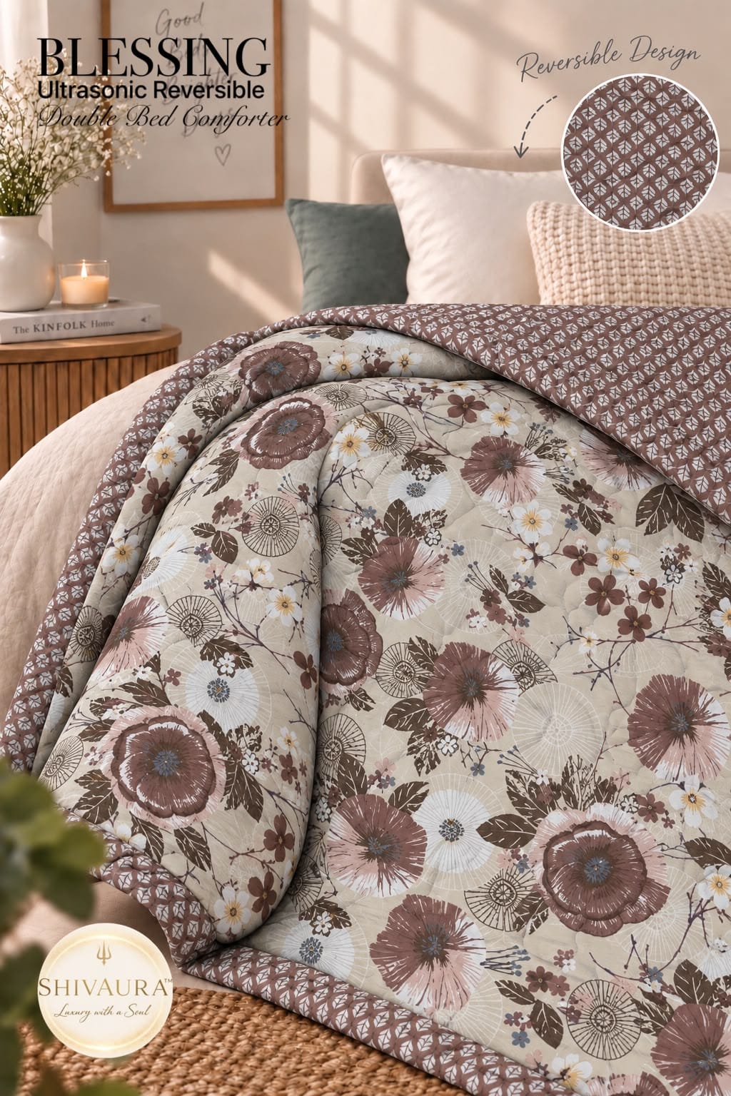 WhatsApp Image 2026-09-22 at 7.15.52 PM (1) Ultrasonic Reversible Double Bed AC Comforters by Size: 90x100 inches Fabric: Imported Glace Cotton (Cotton Feel) - Image 1