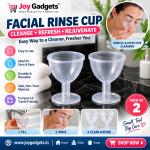 Transparent Reusable Eye Wash Cup Set With Contoured Rim And Stable Base (2 Pc)