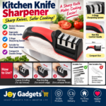 Kitchen Knife Sharpener - Handheld For Chefs & Serrated Knives