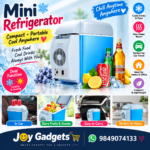 Mini Refrigerator Compact and portable, with 7.5 liters capacity, food grade, with low noise and thick inner lining, suitable for use in the car.