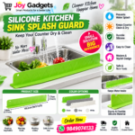Silicone Kitchen Sink Splash Guard | Water Splash Protector for Kitchen Counter | Faucet Splash Guard for Sink