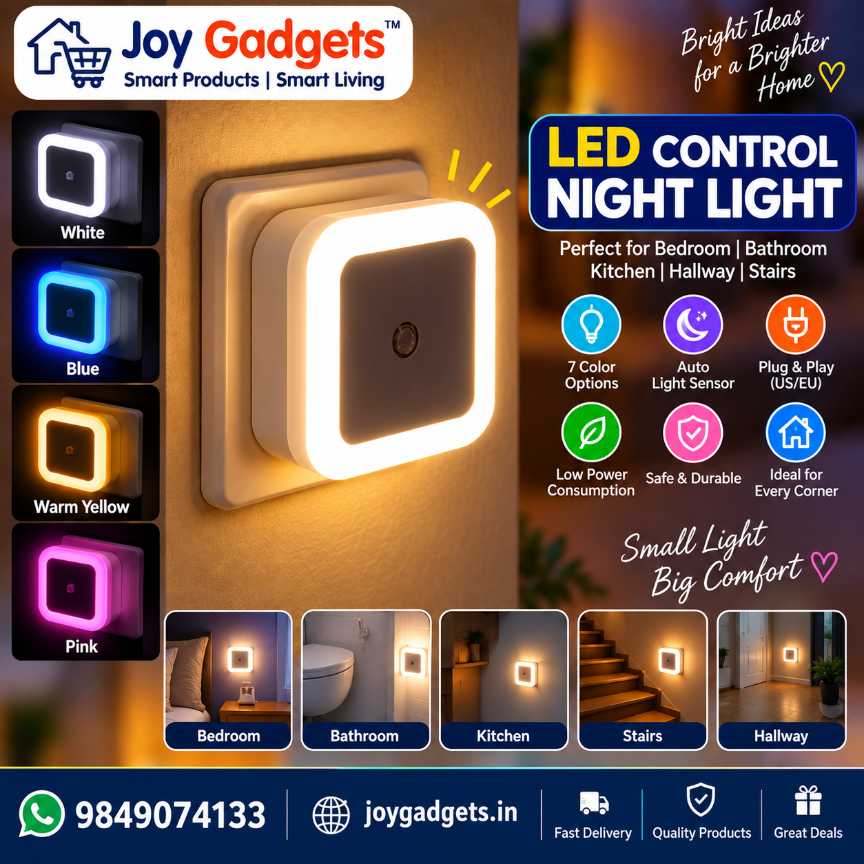 file_00000000bfb08208b3bd6954bdd8a57a LED Control Bedside Lamp Corridor Light for Bedroom Bathroom Kitchen Hallway Stairs - Image 1