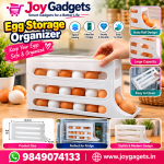 Plastic Egg Storage Organizer -Space-Saving Fridge Tray For Neat Kitchen Organization