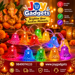 Festive Golden LED string light Jhumka shaped Size-14*7*9